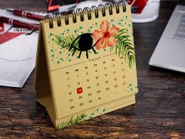 Kalendarz biurkowy eko kraft