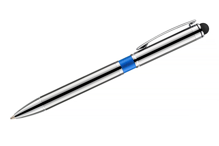 Długopis metalowy touchpen reklamowy niebieski