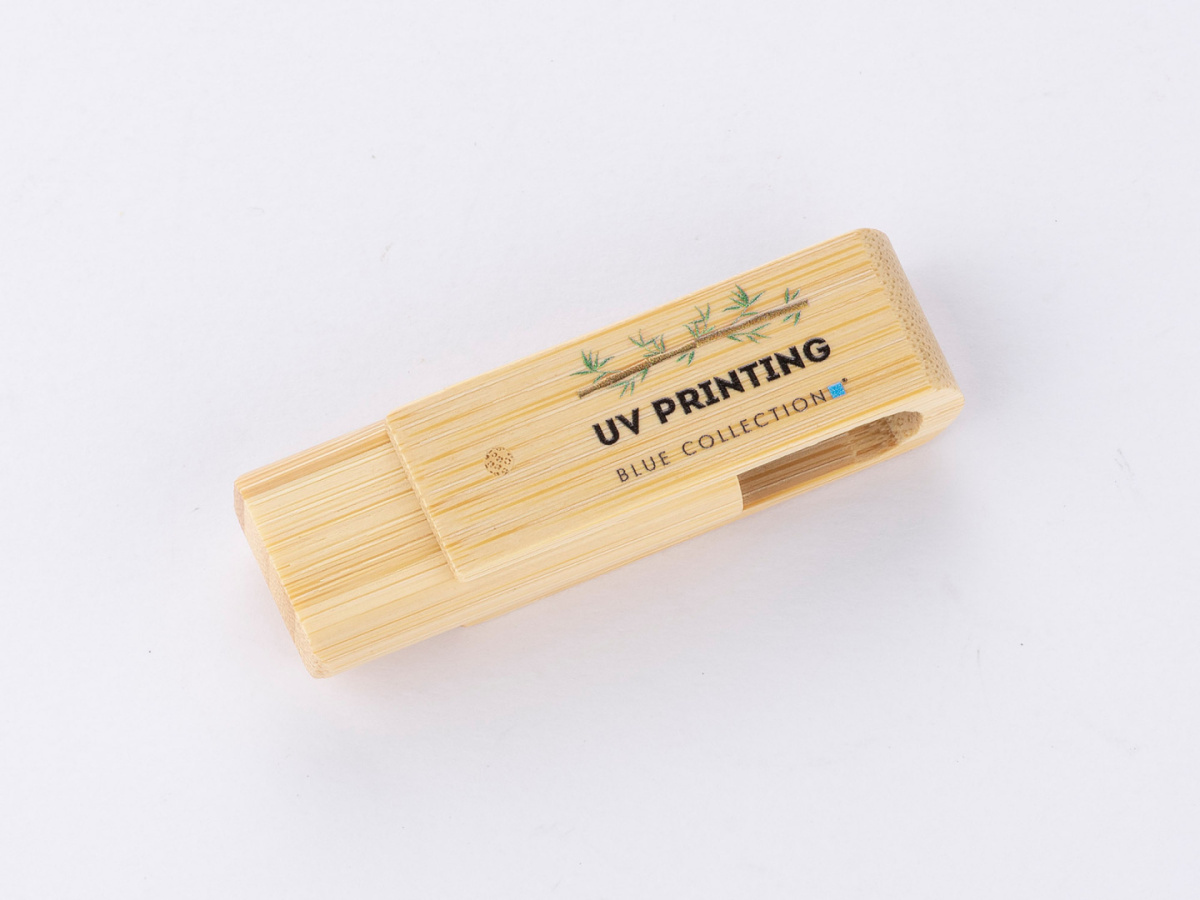 Pendrive USB bambusowa z nadrukiem
