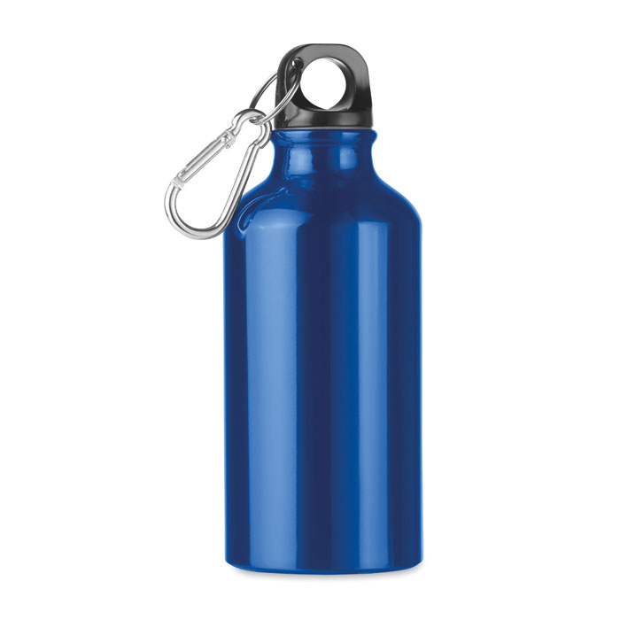 Butelka reklamowa aluminiowa z nadrukiem niebieska