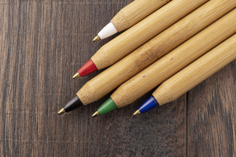 Długopisy reklamowe bambusowe z nadrukiem