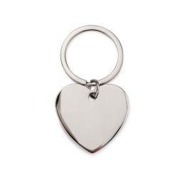 Brelok serce metalowy z nadrukiem logo