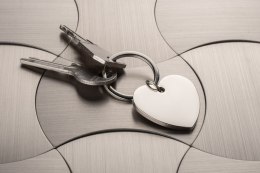 Brelok serce metalowy z grawerem