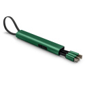 Kable USB 3w1 wysuwany z nadrukiem zielony