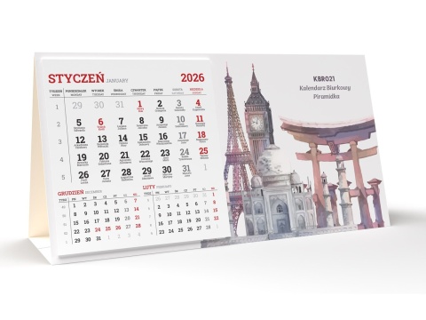 Kalendarz biurkowy piramidka klejony Kalendarz biurkowy piramidka klejony