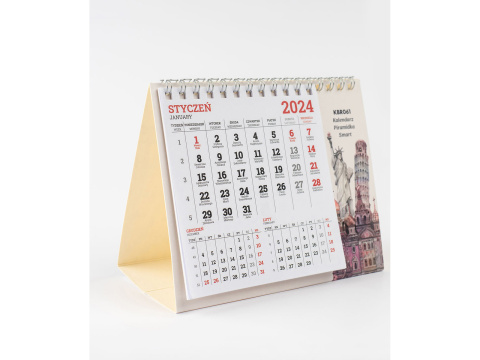Kalendarz biurkowy mini na spirali