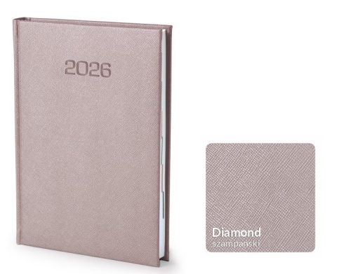 Kalendarz książkowy Diamond z logo szampański