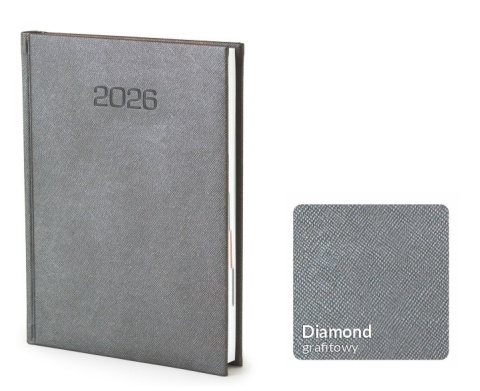 Kalendarz książkowy Diamond z logo grafitowy