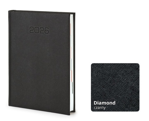 Kalendarz książkowy Diamond z logo czarny