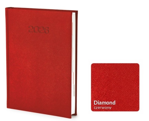 Kalendarz książkowy Diamond z logo czerwony