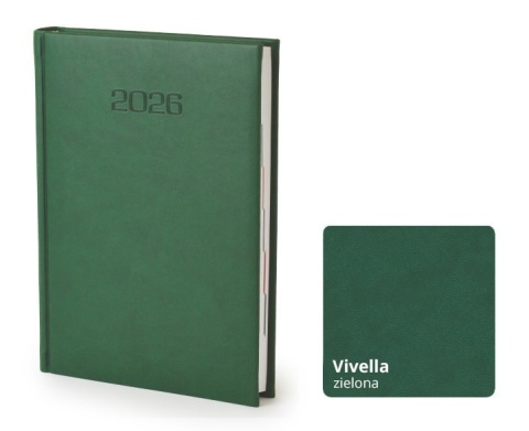 Kalendarze książkowe Vivella z logo zielone Kalendarze książkowe Vivella z logo zielone