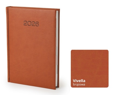 Kalendarze książkowe Vivella z logo brązowe Kalendarze książkowe Vivella z logo brązowe