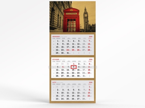 Kalendarze ścienne ekologiczne kraft