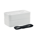 Lunchbox pojemnik na śniadanie podwójny biały