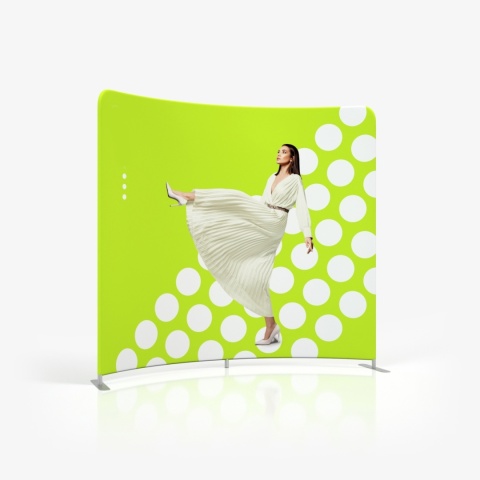 Ścianka tekstylna łukowa z nadrukiem